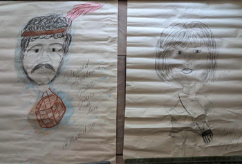 Dessin fait par Johanny Tremblay, filleur de Jean Pau